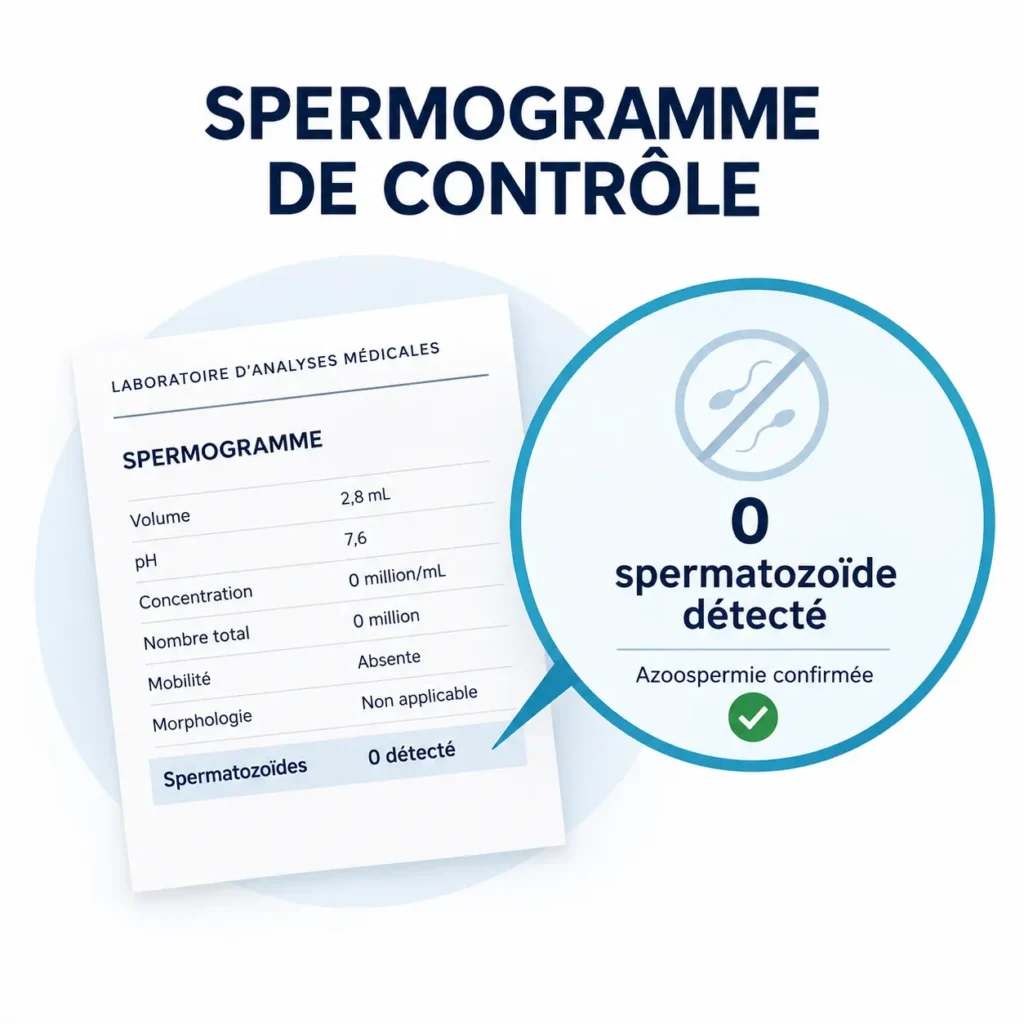 efficacité de la vasectomie : contrôle par spermogramme